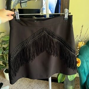 Zara Fringe Mini Skirt